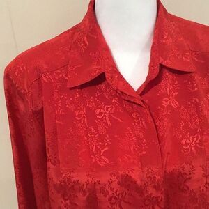 Worthington Womens Top, Blouse, 14, Red